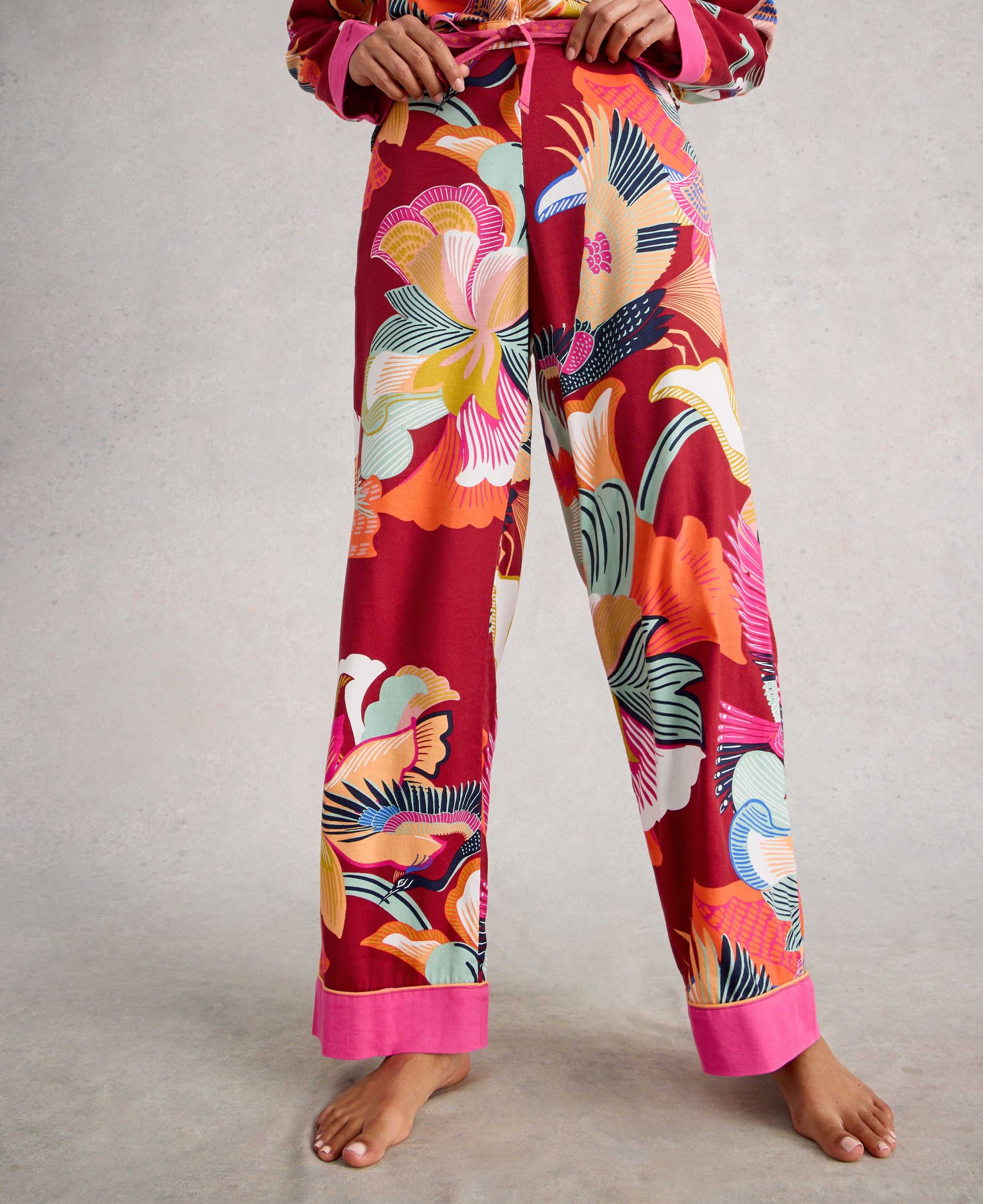 Nina Organic PJ Bottom - Red Multi