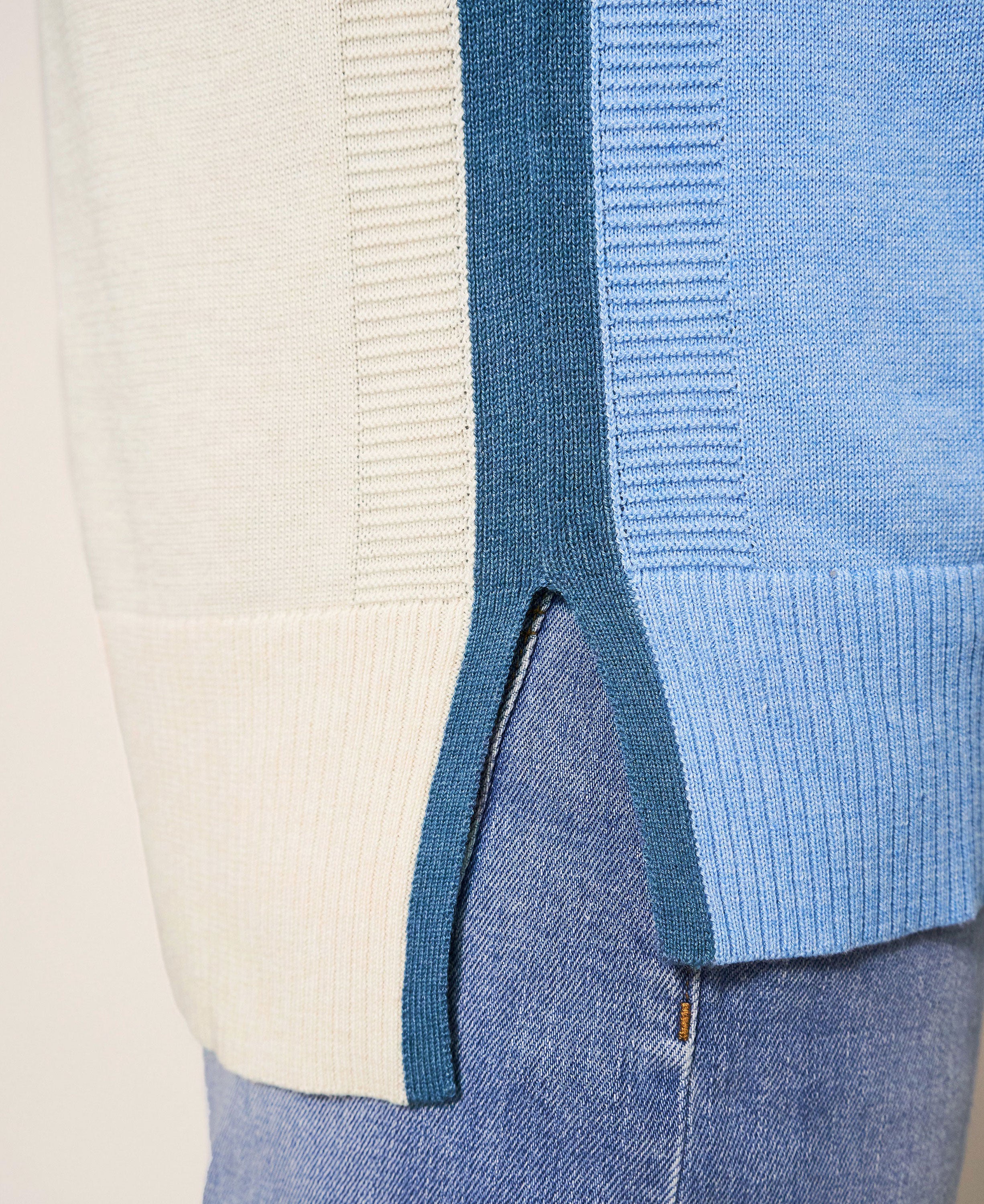 Olive Abstract Jumper - Blue Multi