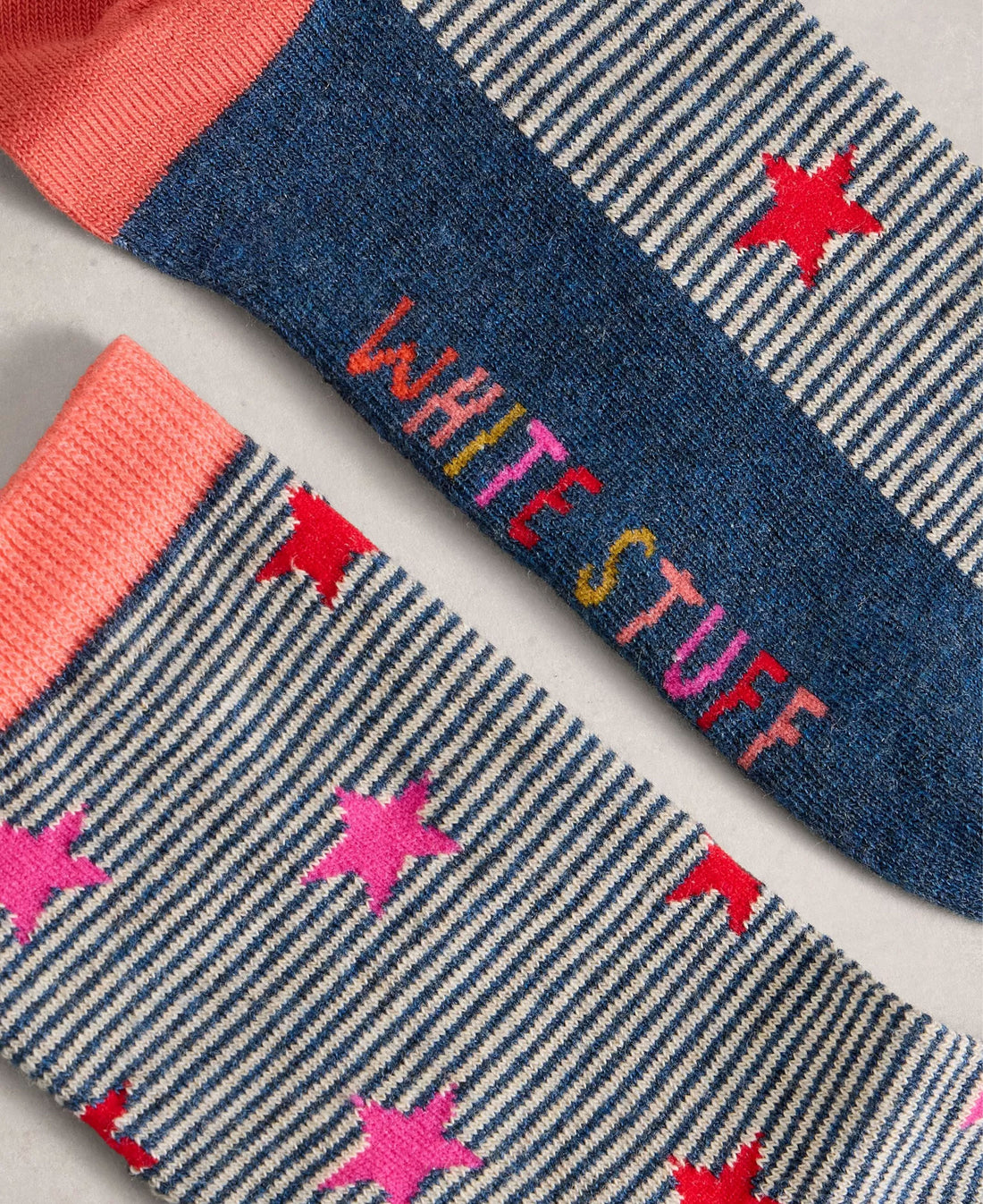 Pattern Ankle Sock - Navy Multi