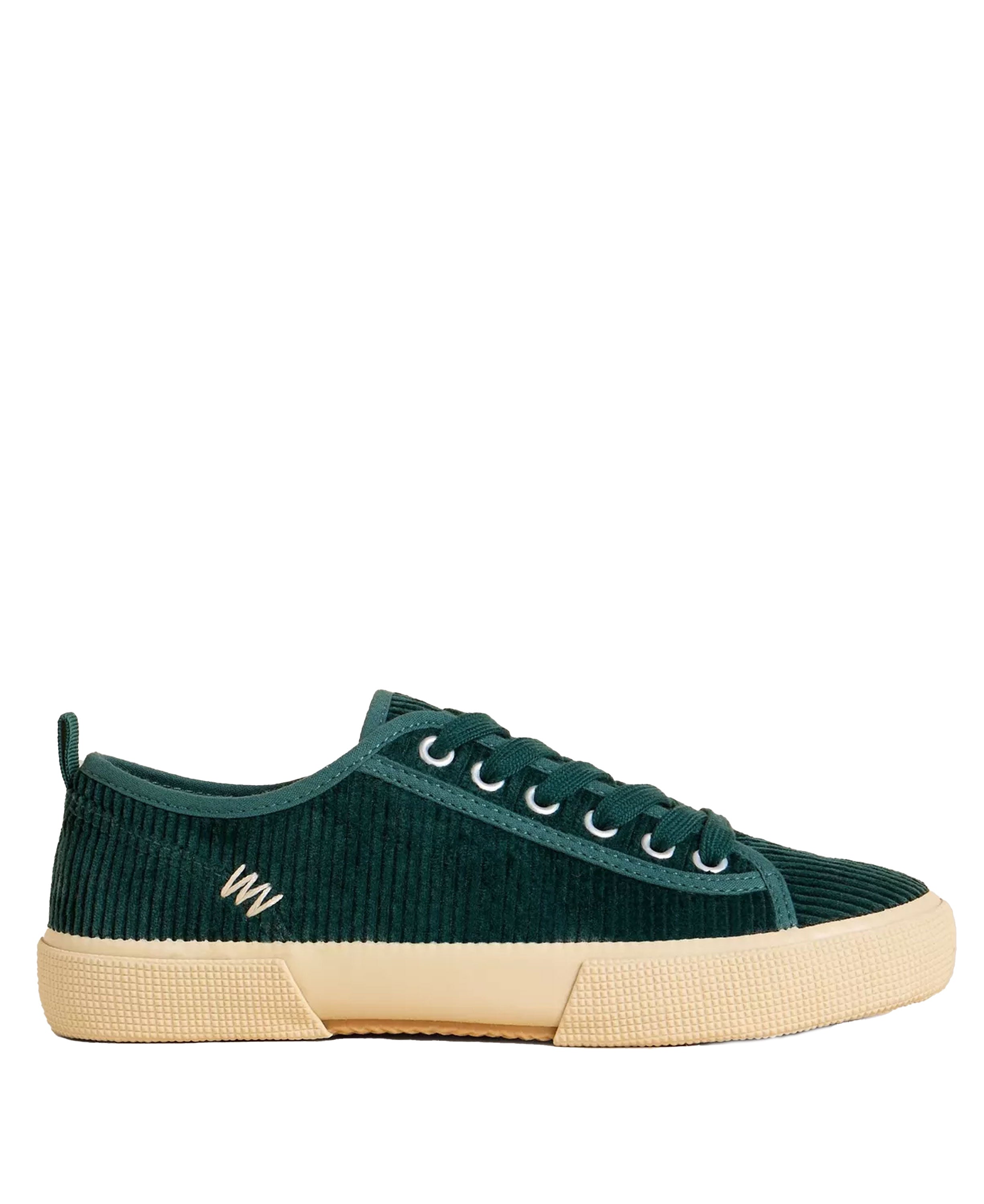 Pippa Cord Lace Up Trainer - Dark Teal
