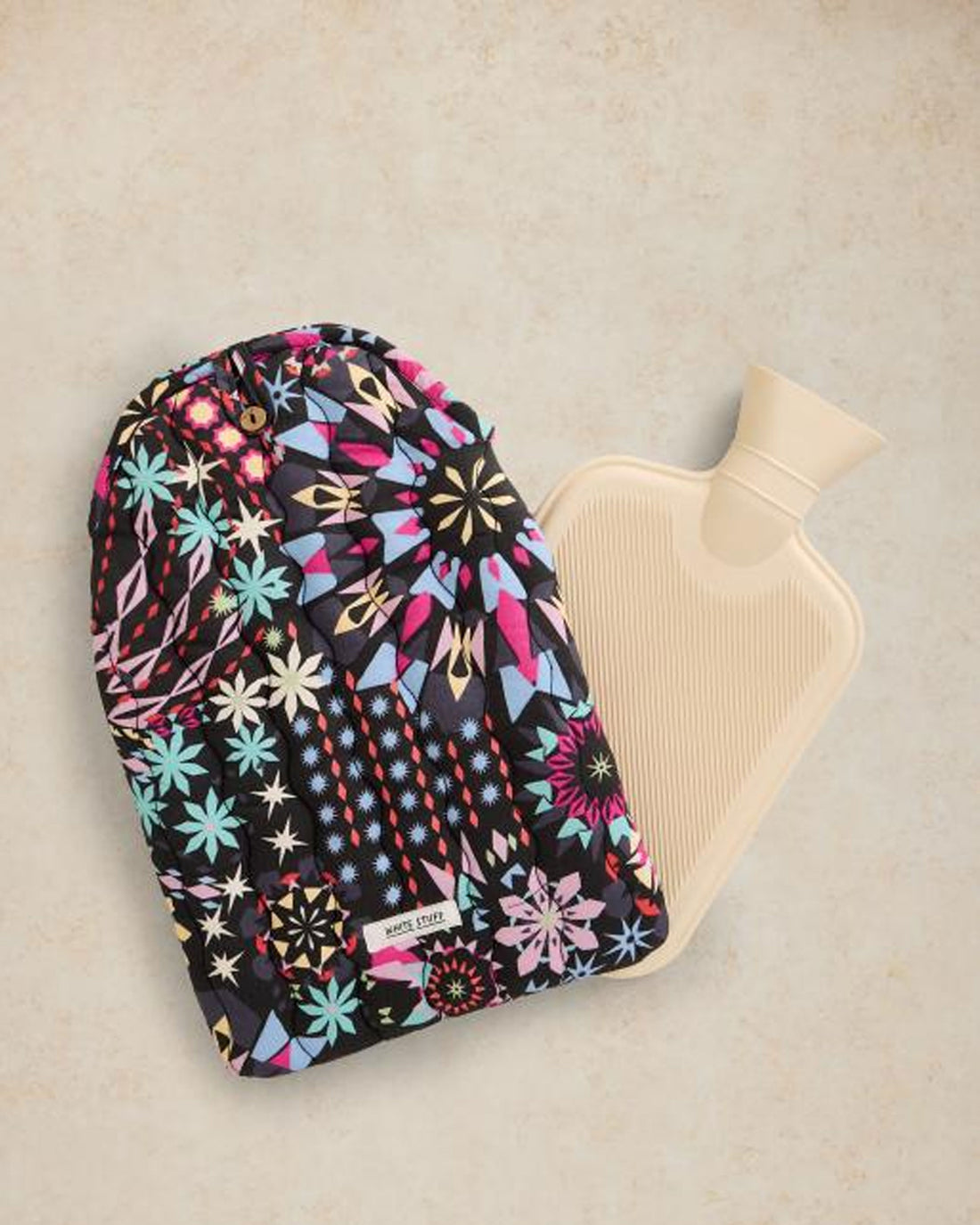 Printed Hot Water Bottle - Black Print