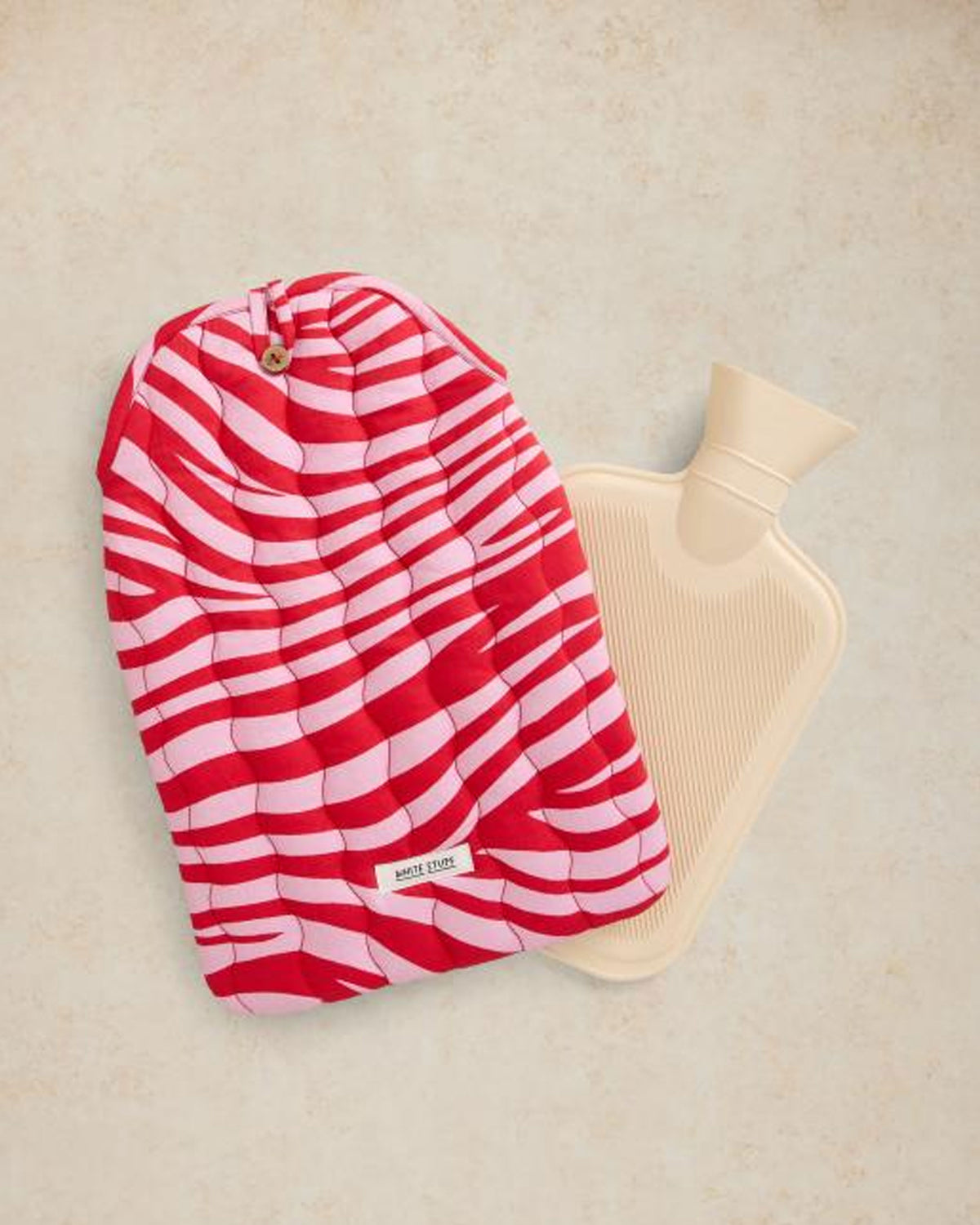 Printed Hot Water Bottle - Pink Mlt