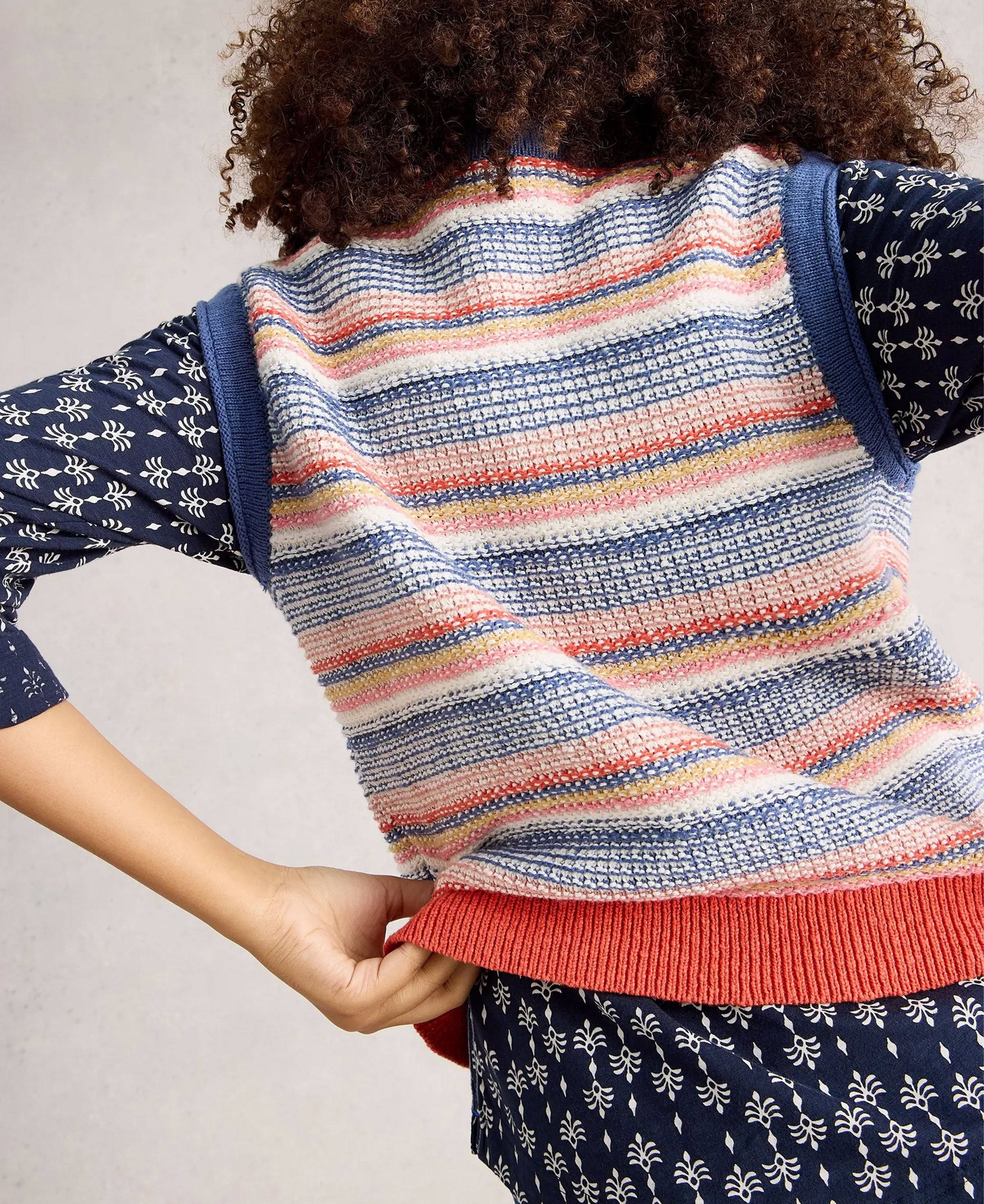 Tara Texture Tank - Blue Multi