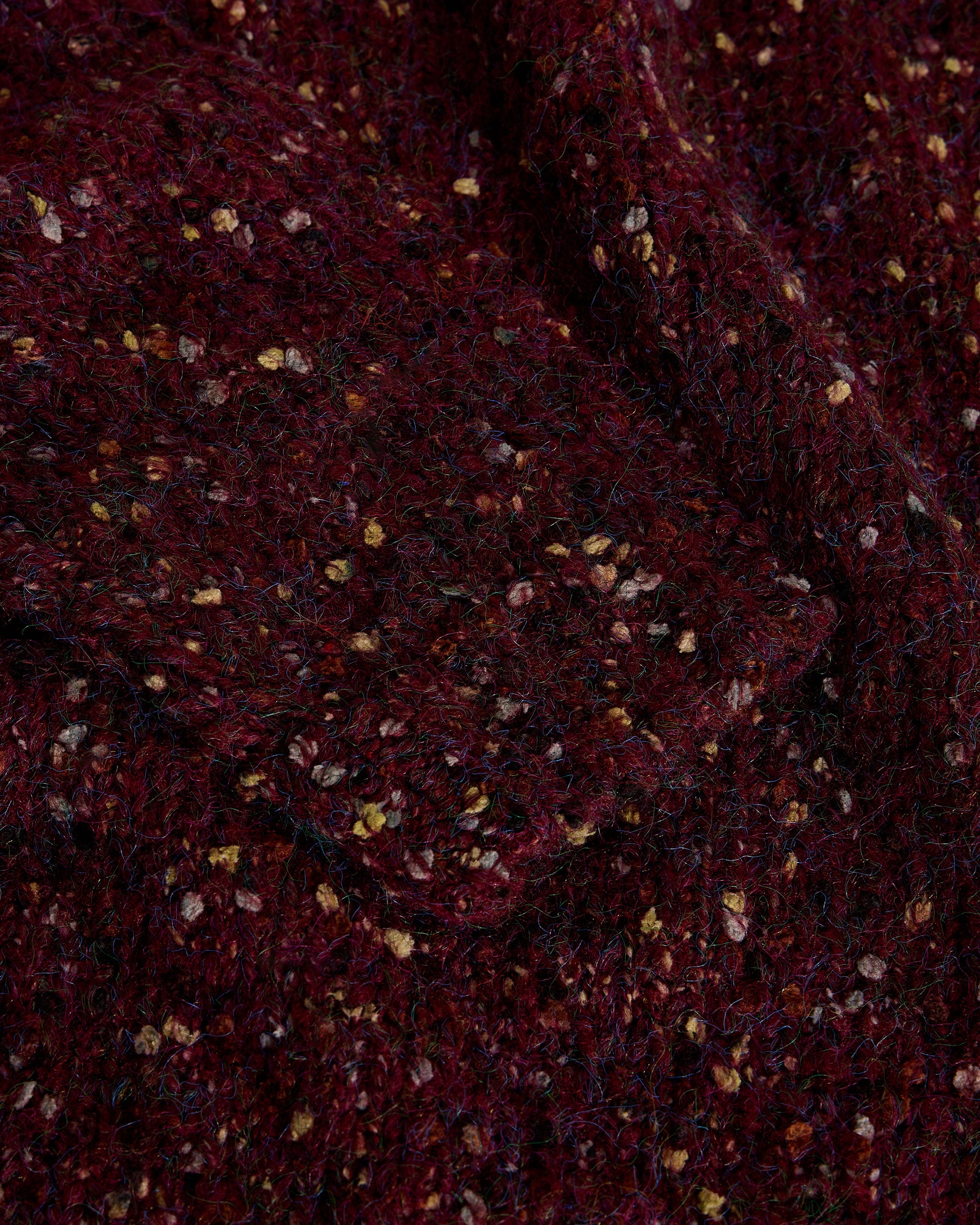 Texture V Neck Jumper - Dark Plum