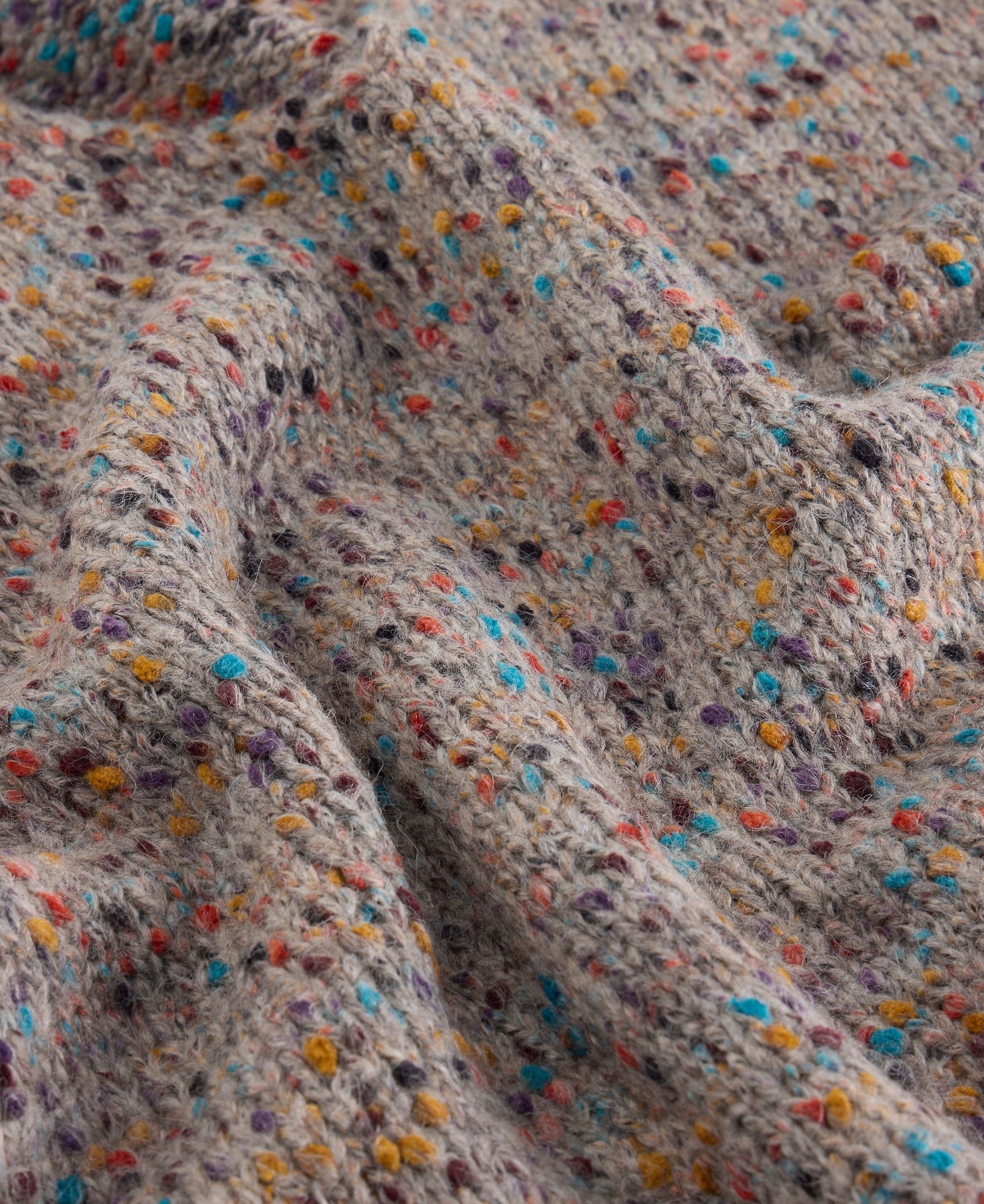 Texture V Neck Jumper - Light Natural