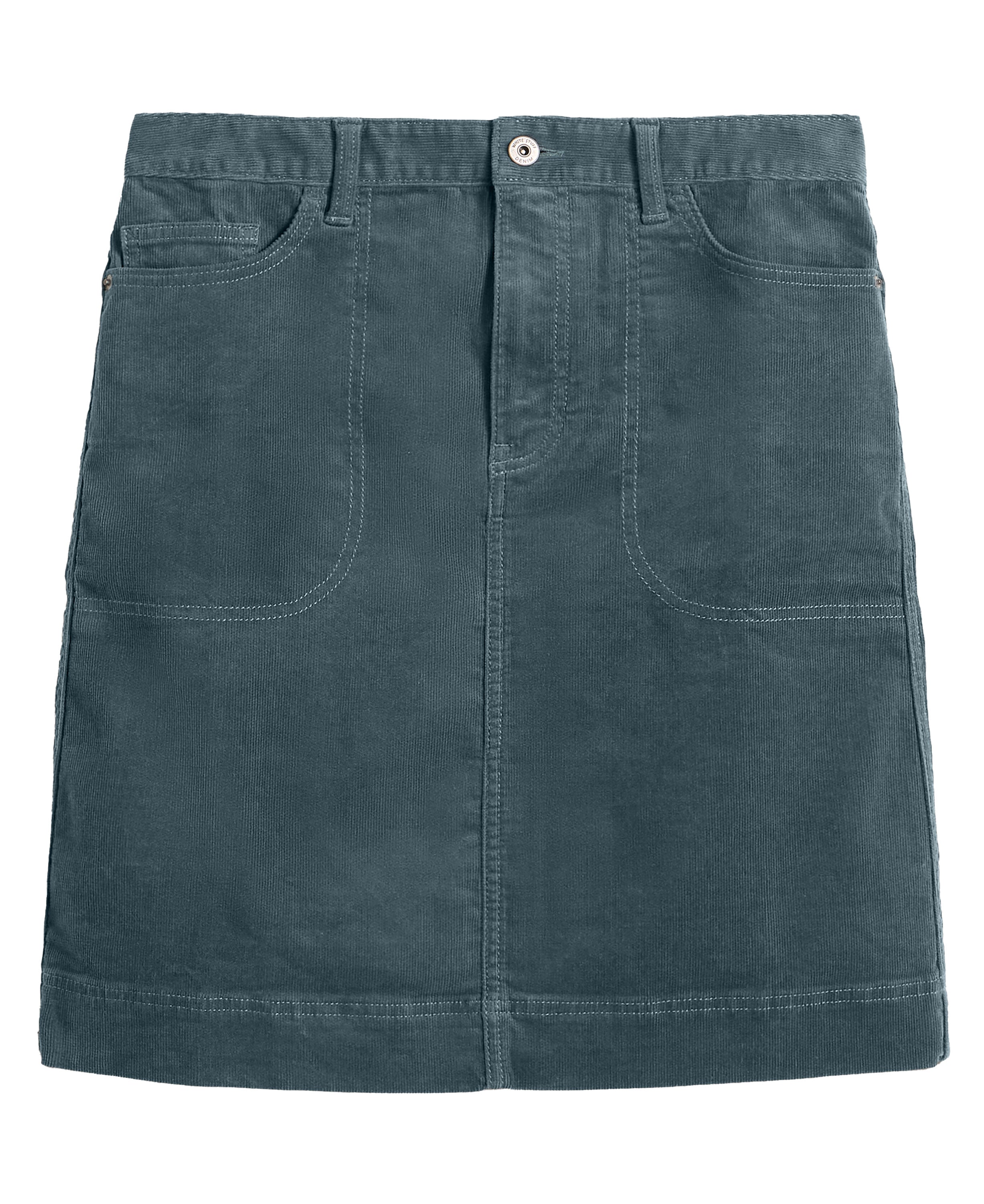 Tia Cord Skirt - Dusky Blue