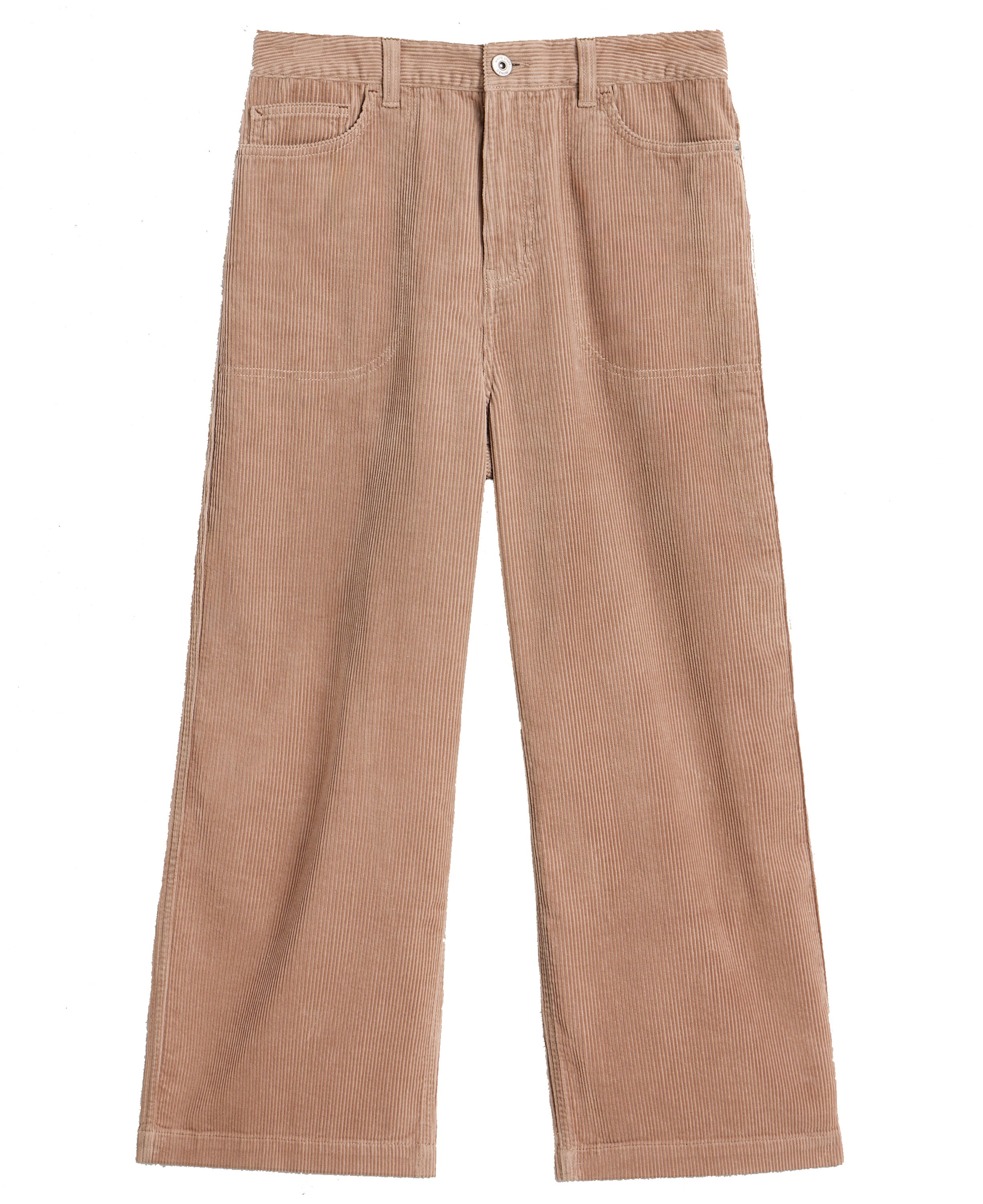 Tia Cord Wide Leg Crop - Light Natural