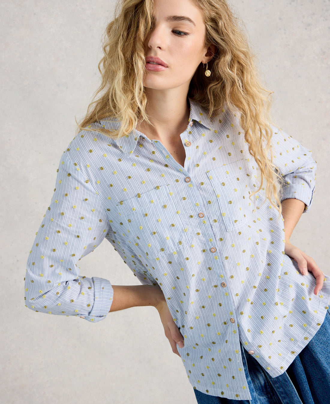 Sophie Organic Cotton Shirt - Blue Multi
