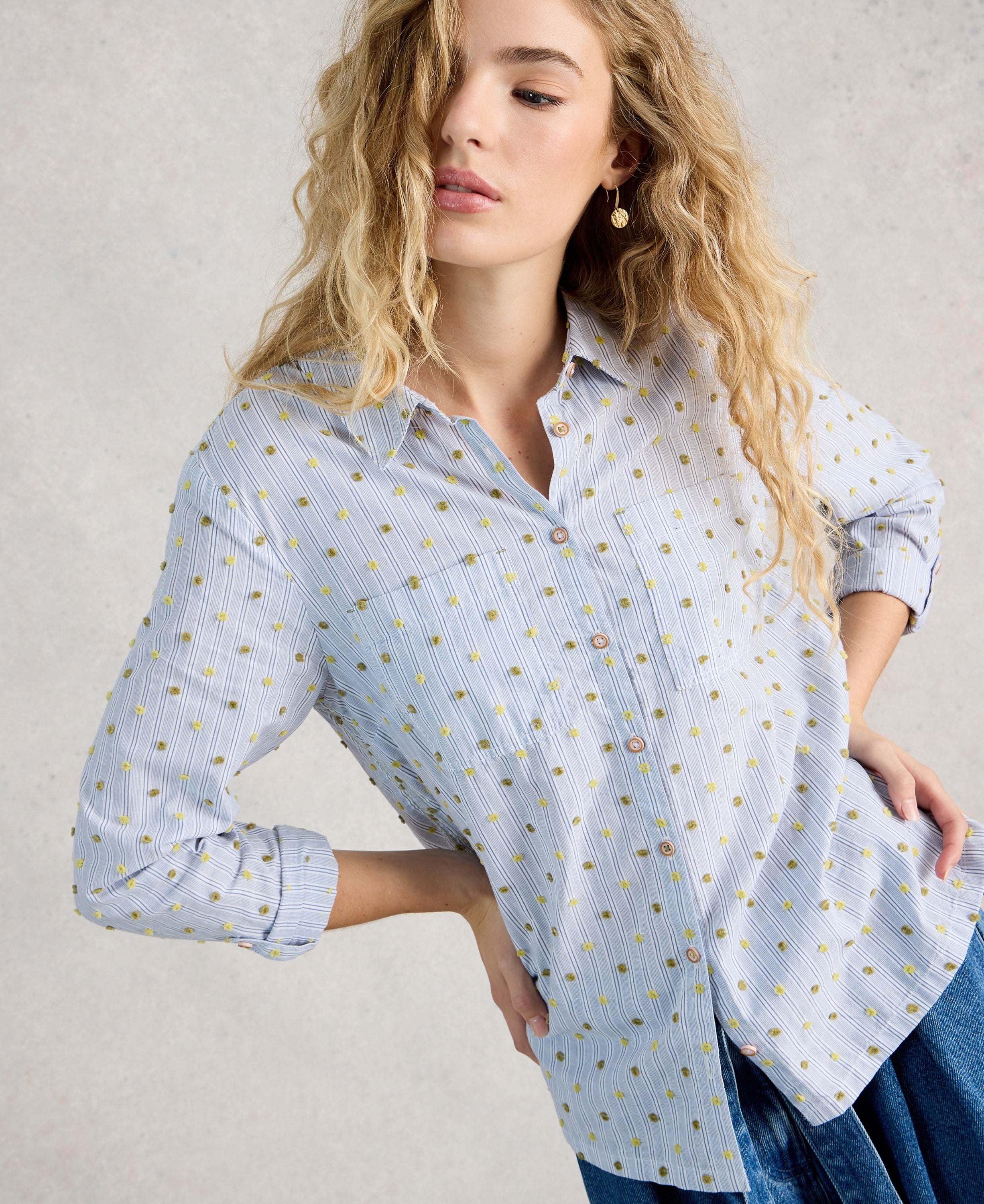 Sophie Organic Cotton Shirt - Blue Multi
