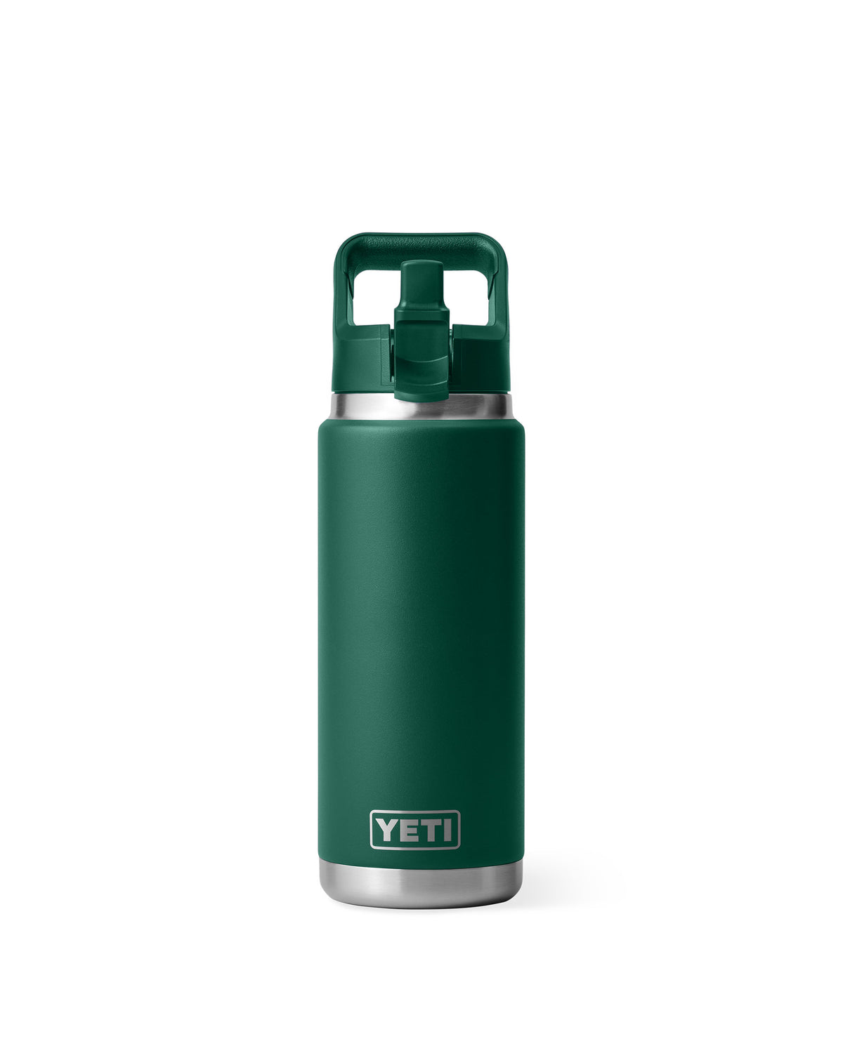 Rambler 26oz Straw Bottle - Black Forest Green