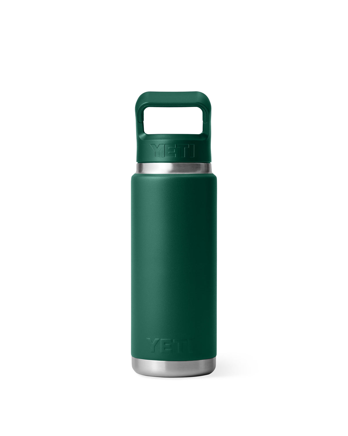 Rambler 26oz Straw Bottle - Black Forest Green
