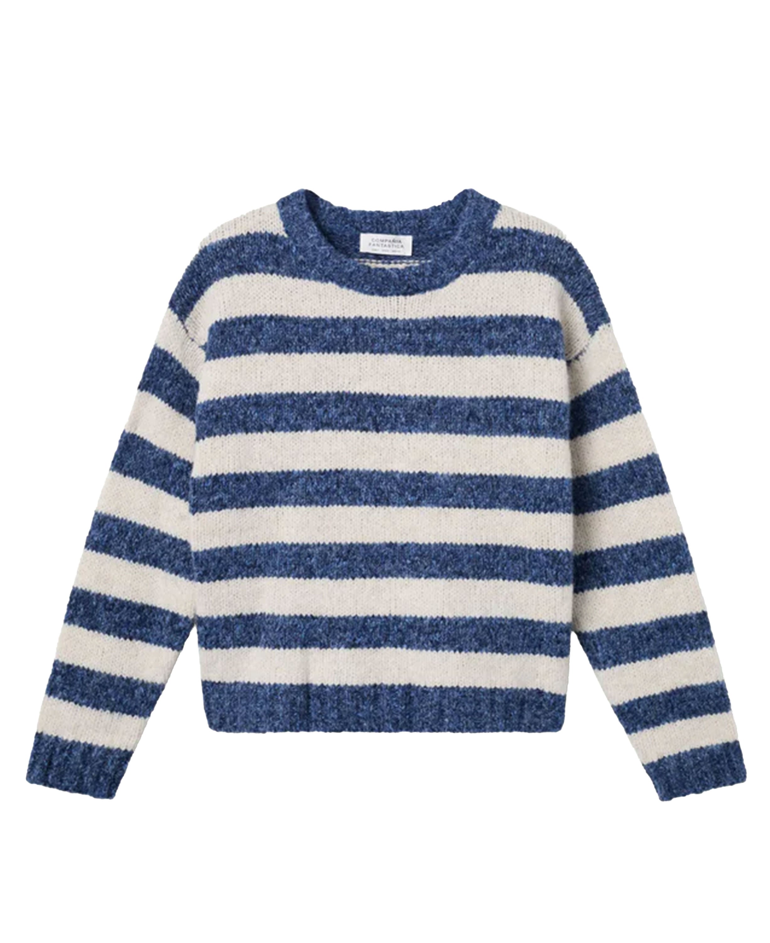 Stripe Jumper - Navy Blue & White