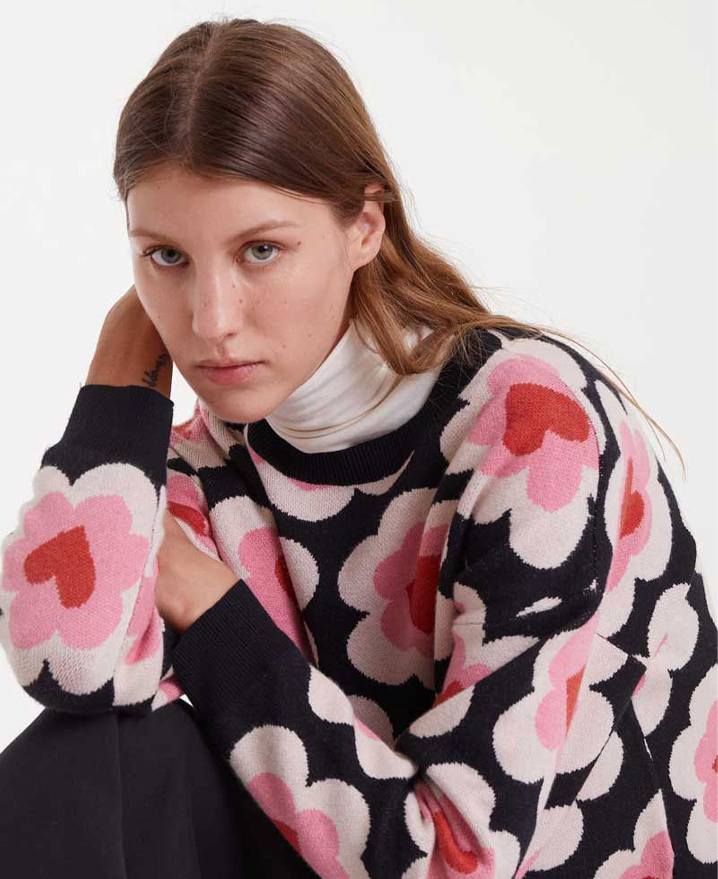 Jacquard Jumper - Conversational Print