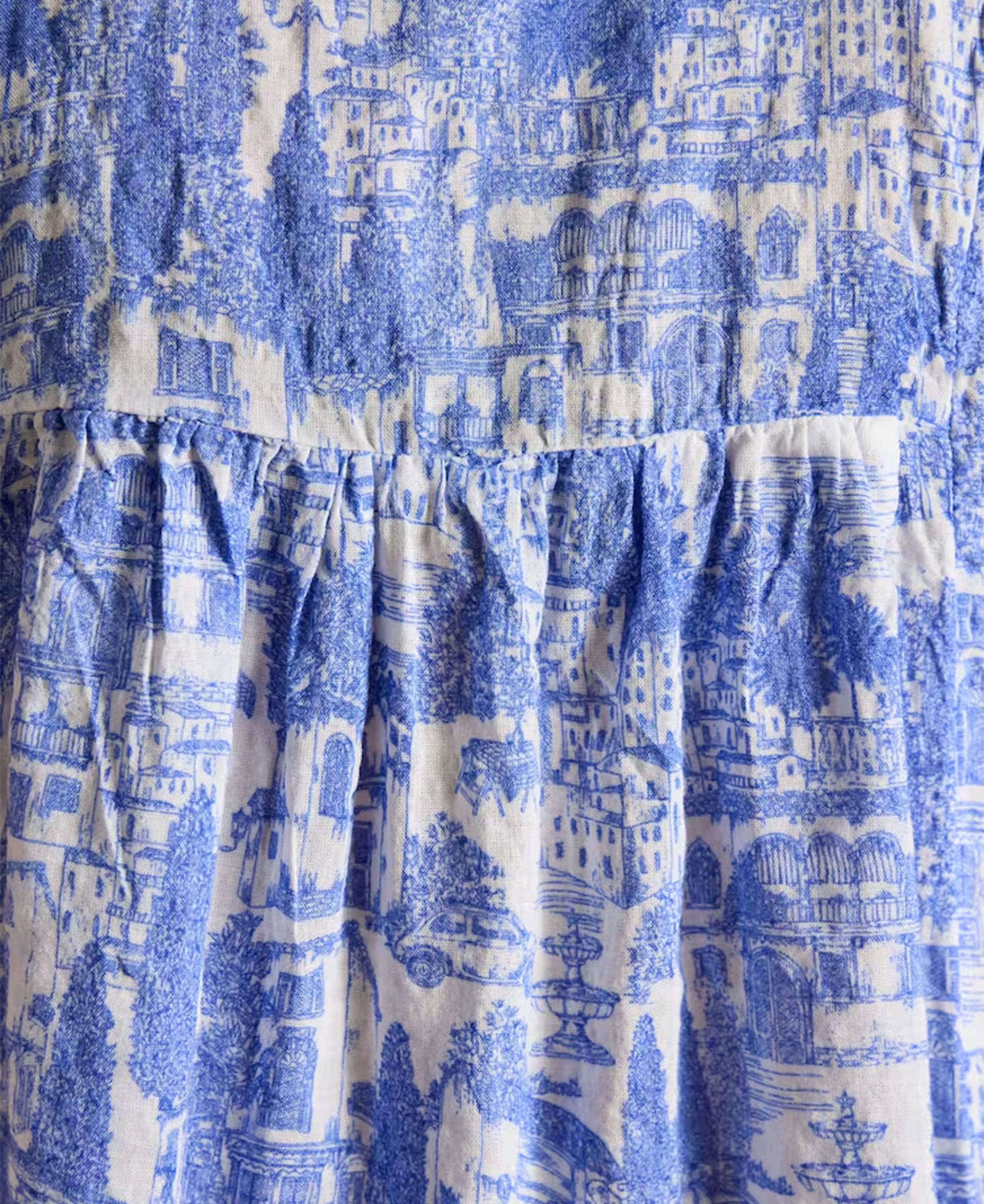 Nolan Blouse - Blue Toile