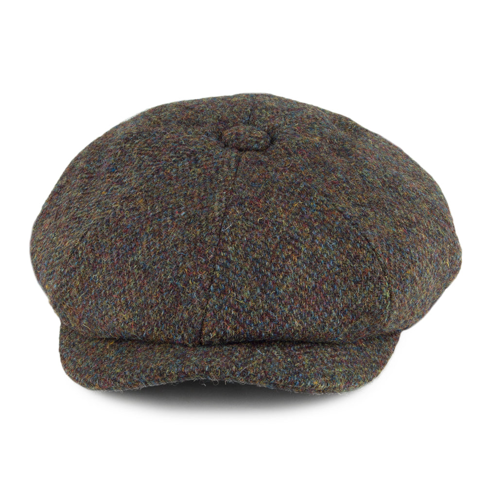 Carloway Harris Tweed Cap - Green