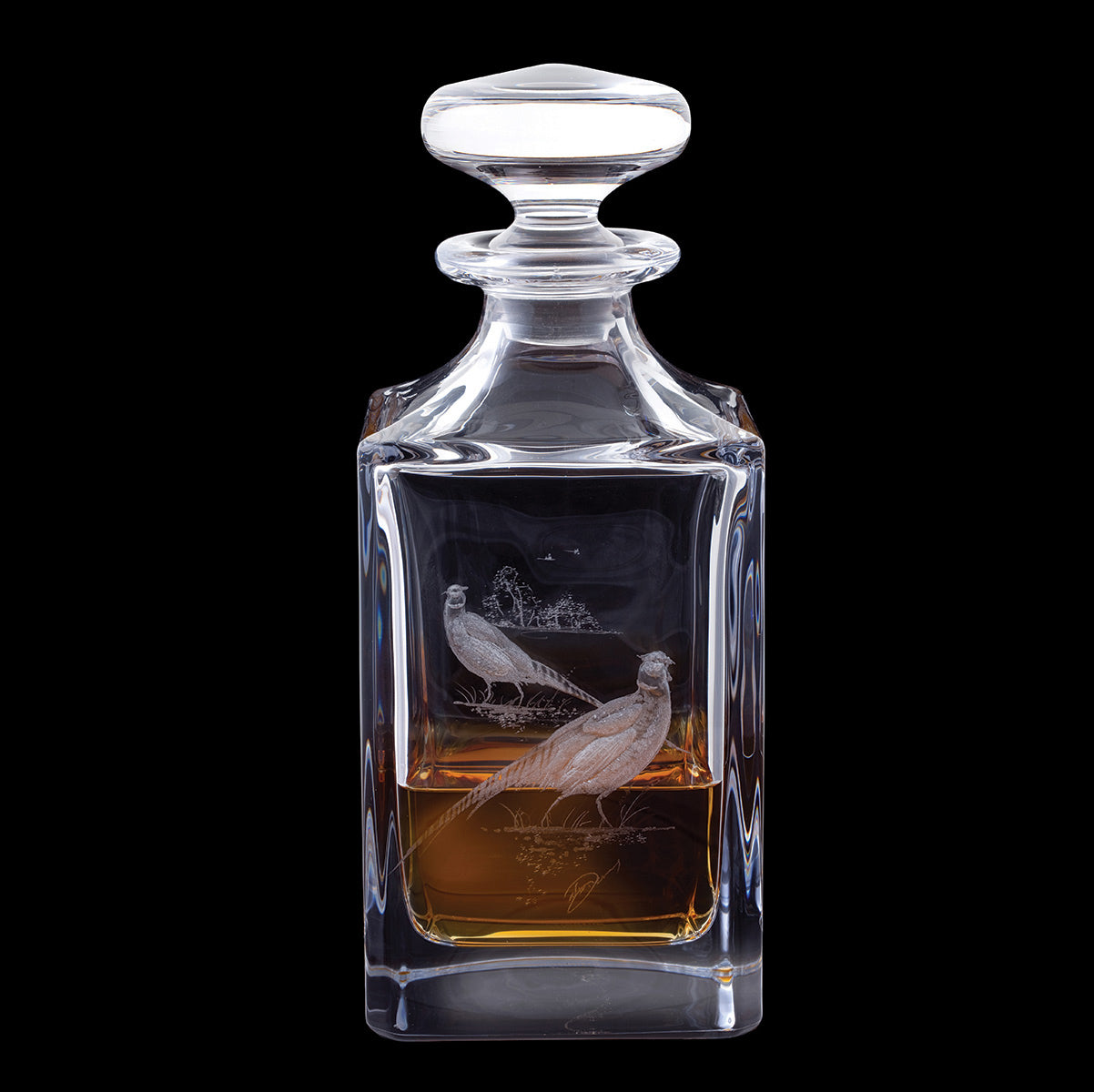 Engraved Decanter - Pheasant