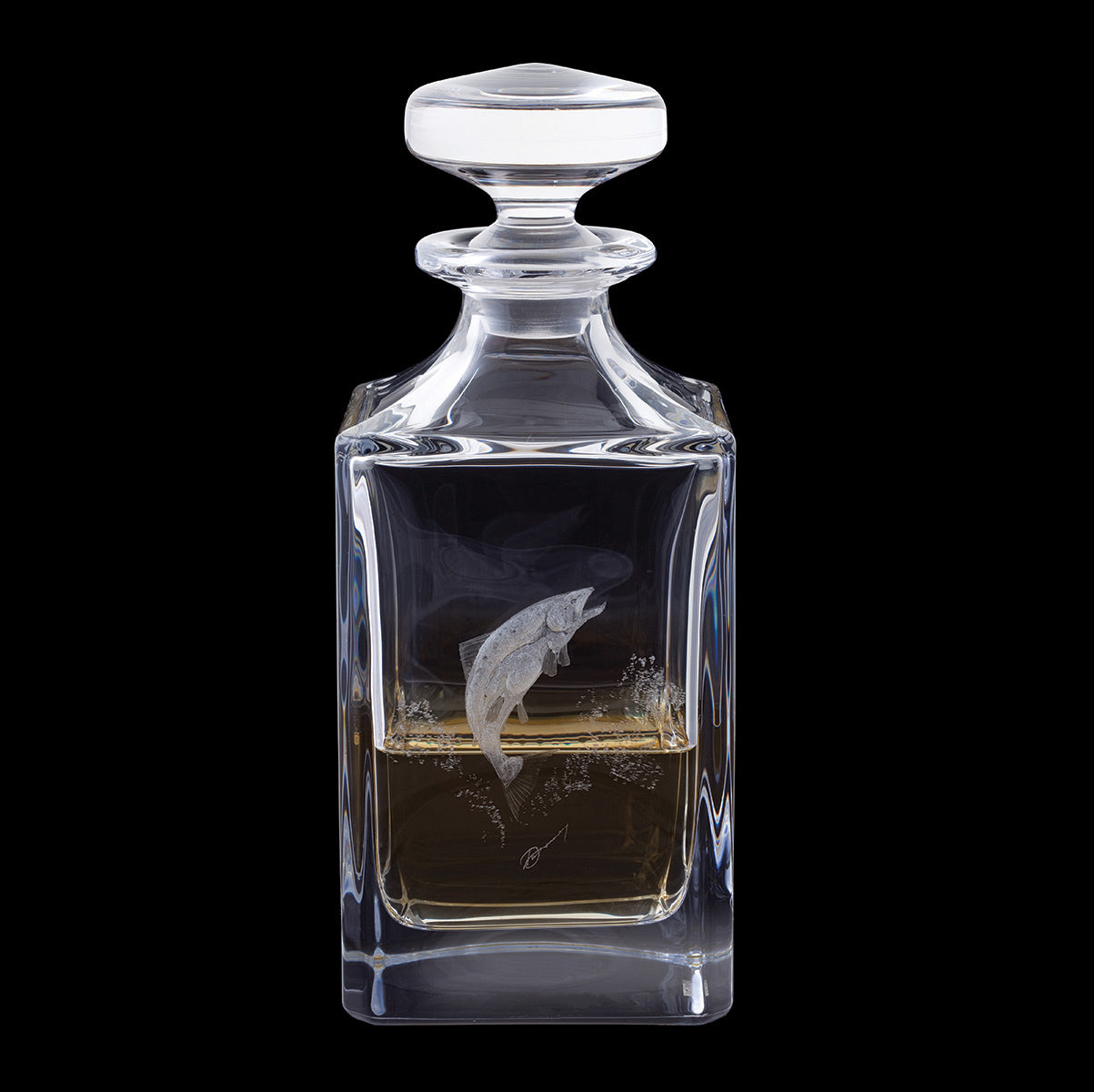 Engraved Decanter - Salmon