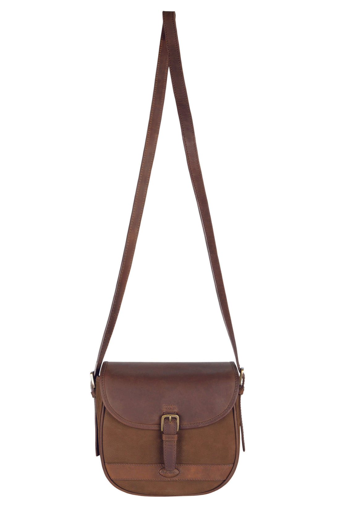 Clara Leather Saddle Style Bag - Walnut