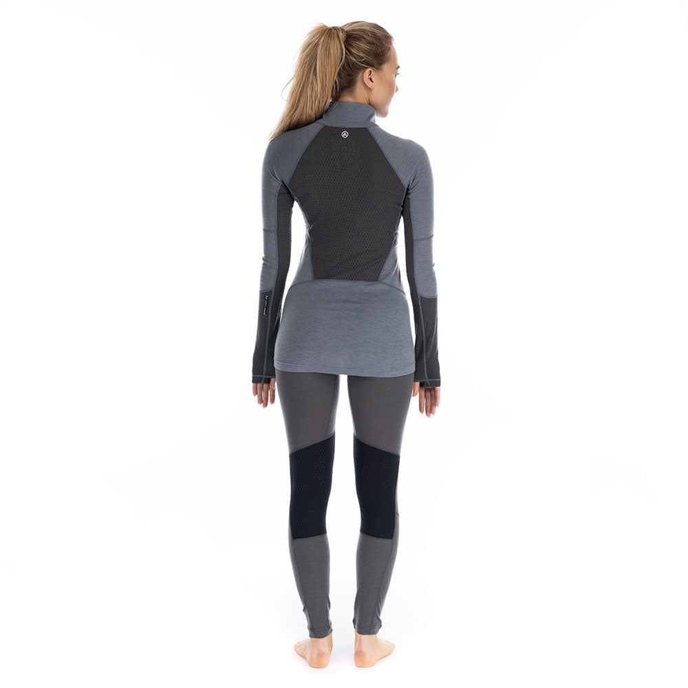 Goldhill 125 Zoned 1/4 Zip Baselayer - Storm Blue/Ash