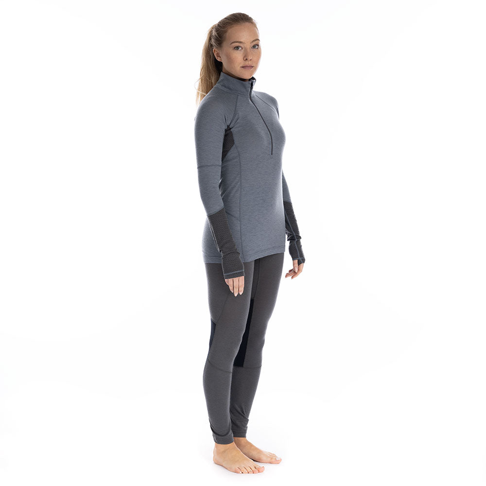 Goldhill 125 Zoned 1/4 Zip Baselayer - Storm Blue/Ash