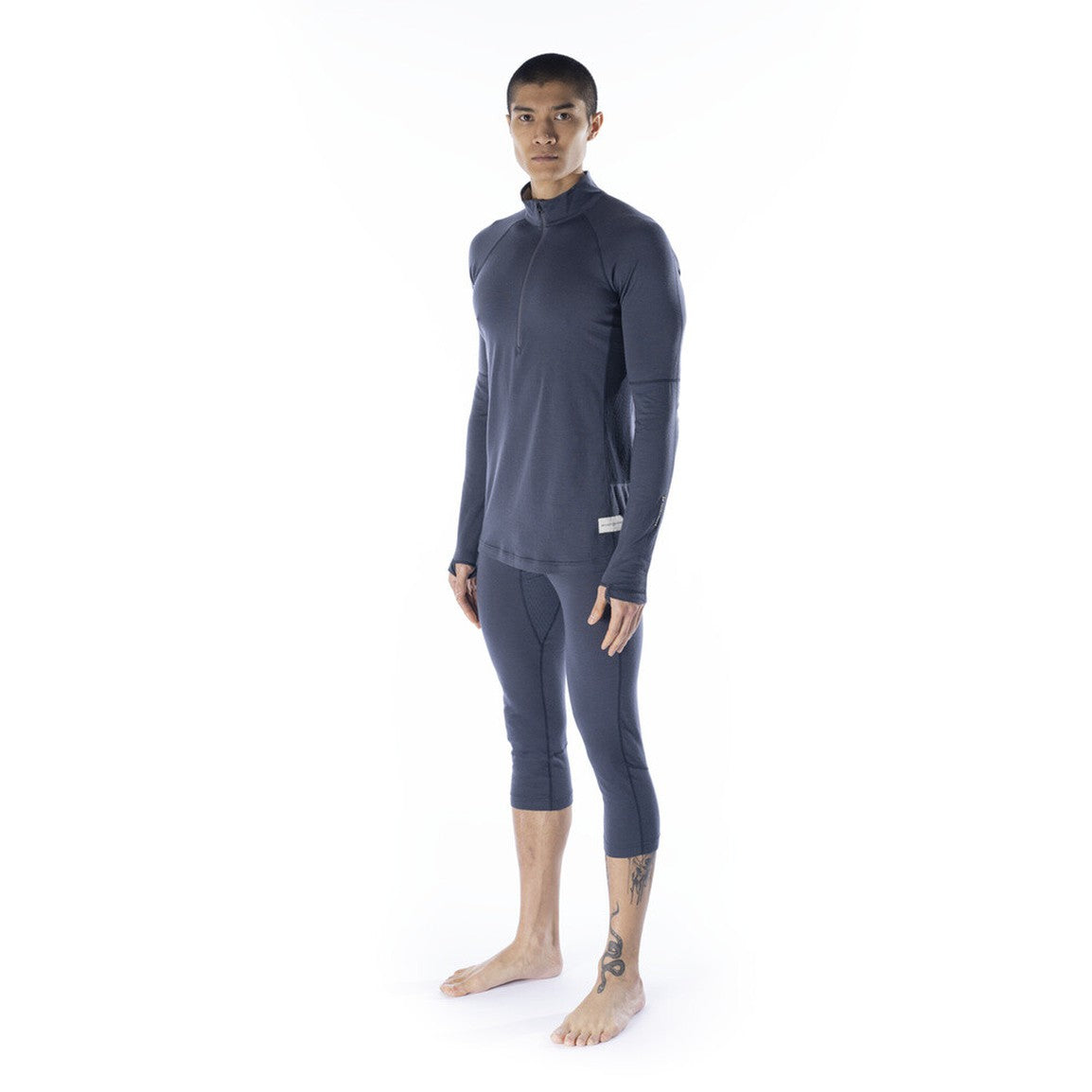 Boulder 125 1/4 Zip Baselayer - Dusk Blue/Black