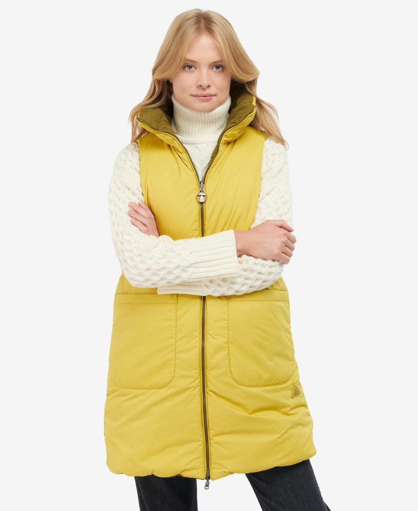 Reversible Shelly Gilet - Olive Lime/Limeade