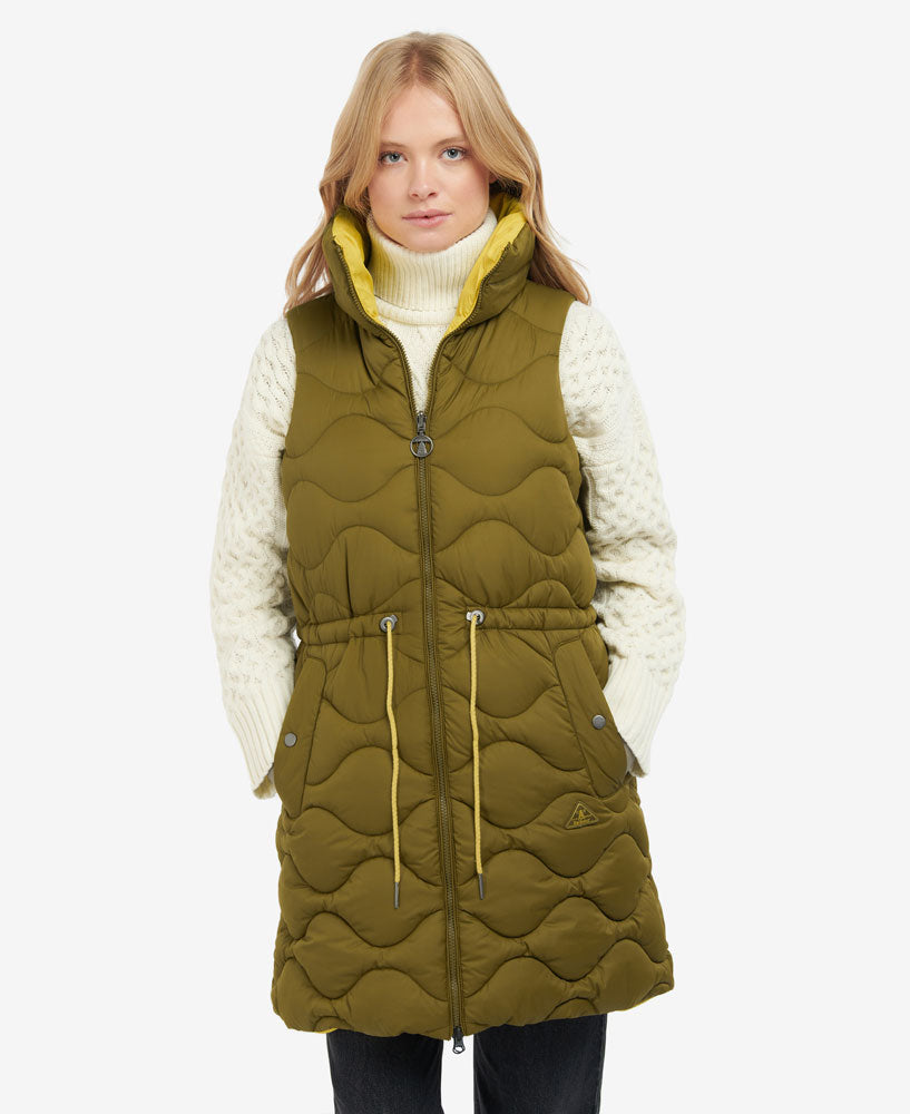 Reversible Shelly Gilet - Olive Lime/Limeade