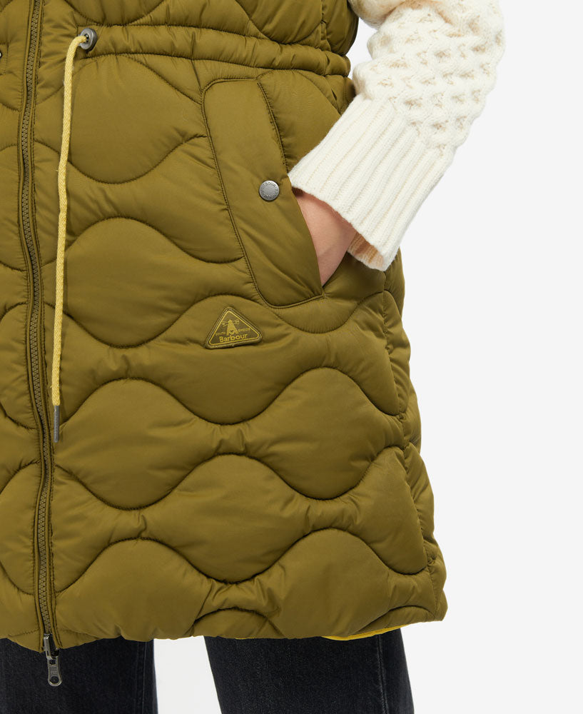 Reversible Shelly Gilet - Olive Lime/Limeade