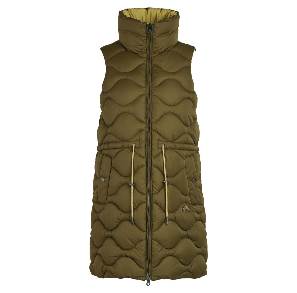Reversible Shelly Gilet - Olive Lime/Limeade