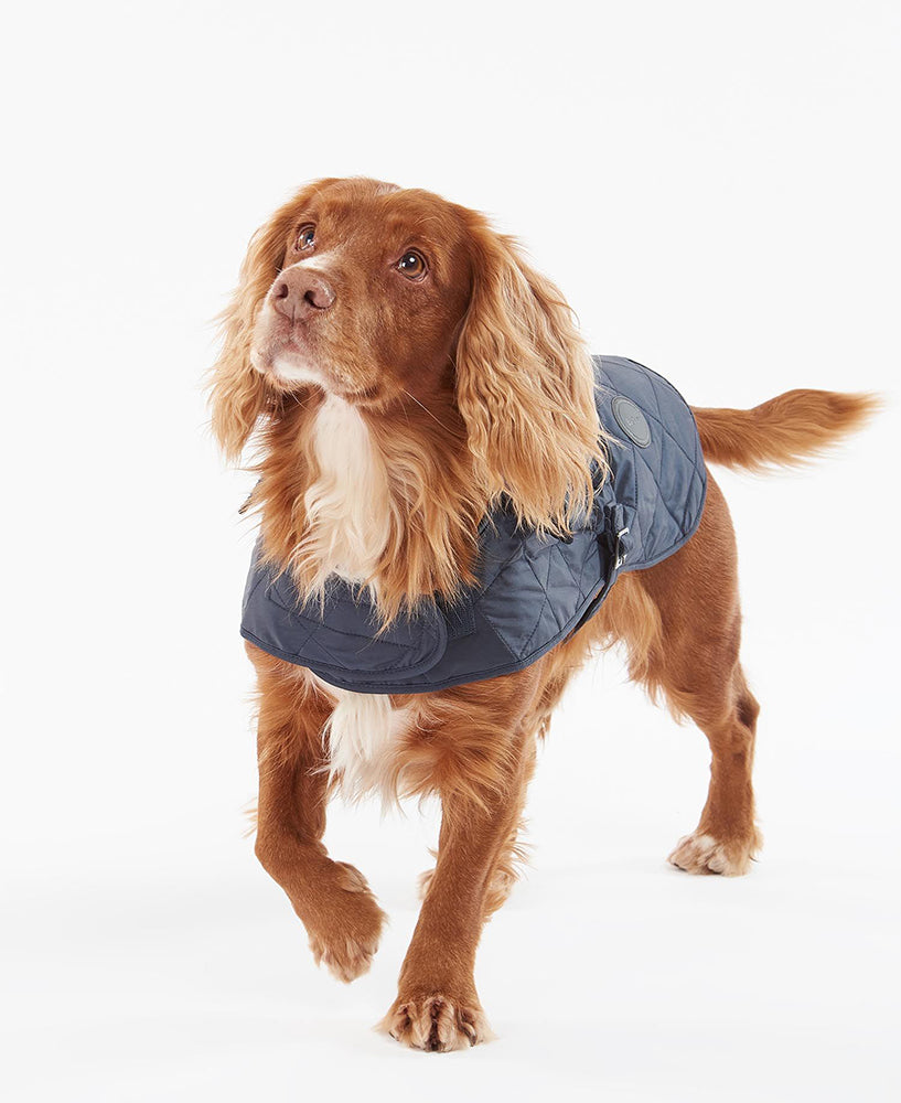 Quilted Dog Coat in Navy
