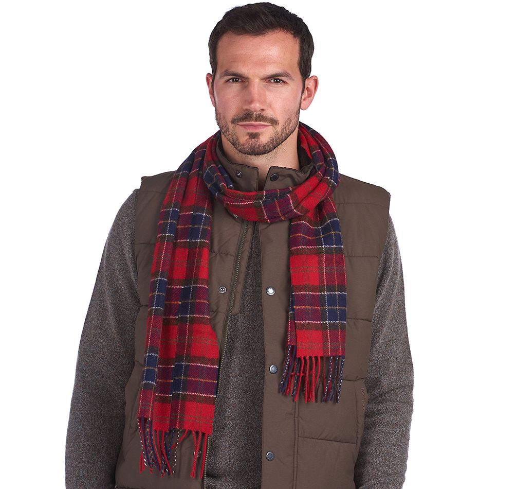 Tartan Lambswool Scarf - Red Tartan