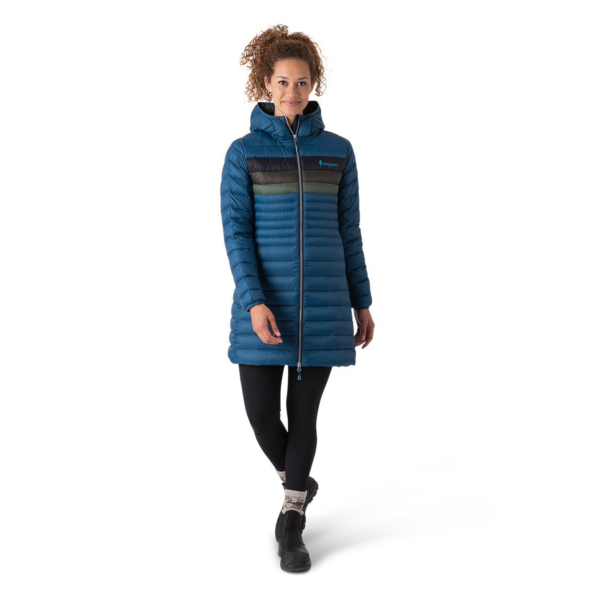 Fuego Down Parka - Indigo Stripes