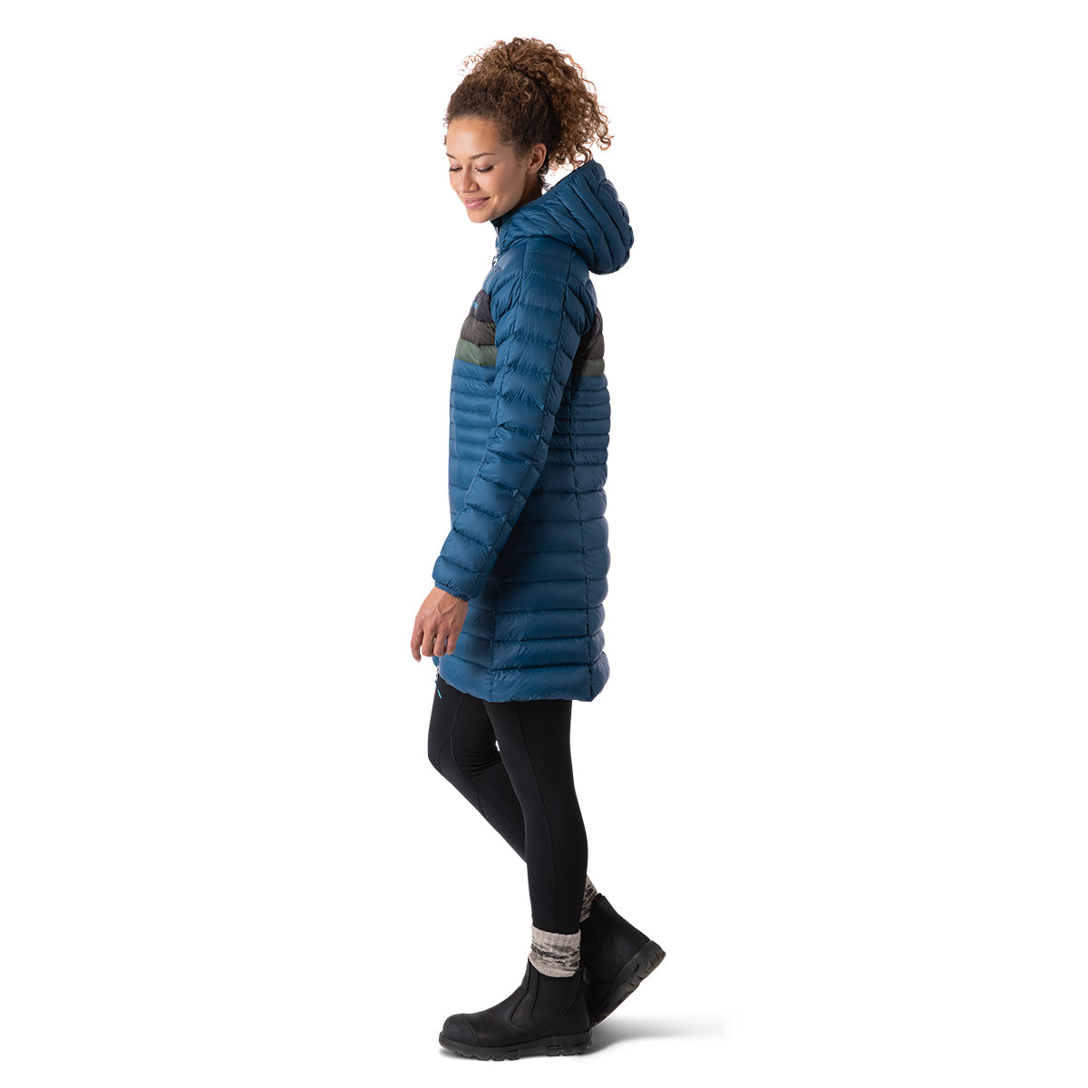 Fuego Down Parka - Indigo Stripes