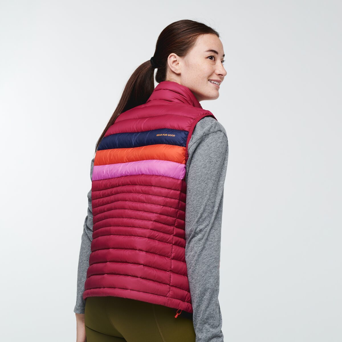 Fuego Down Vest - Raspberry