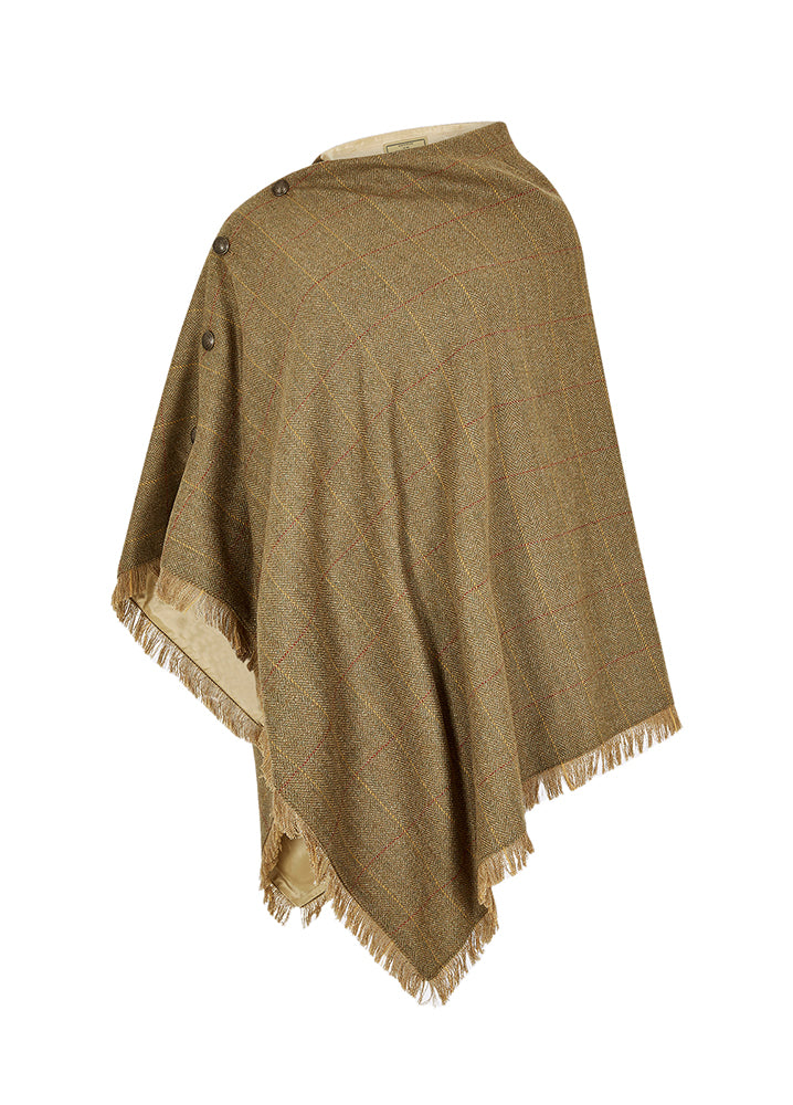 Hazelwood Tweed Poncho - Elm