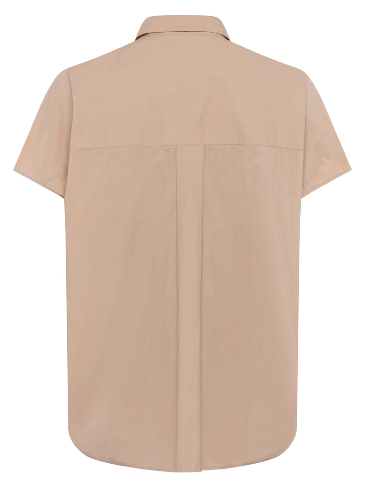 Cele Rhodes Poplin Sleeveless Shirt - Sabbia
