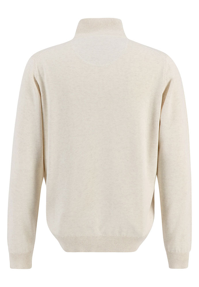Superfine Troyer Zip Jumper - Off White