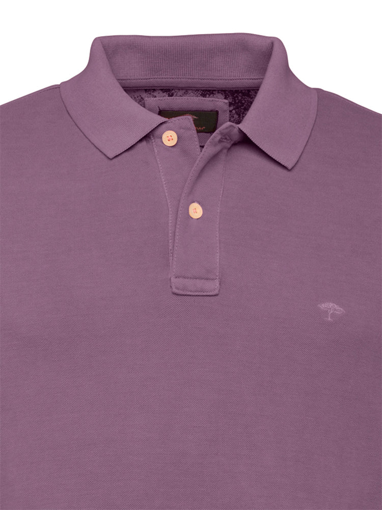 Garment Dyed Polo Shirt - Mauve