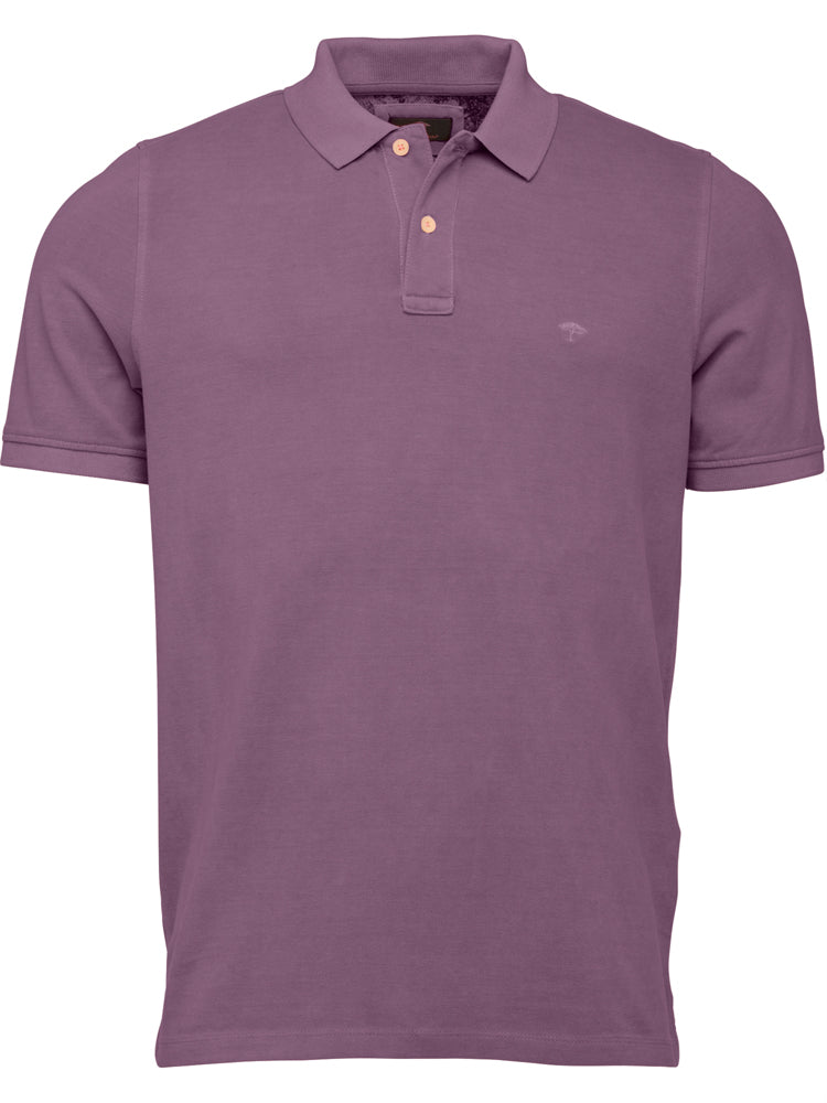 Garment Dyed Polo Shirt - Mauve