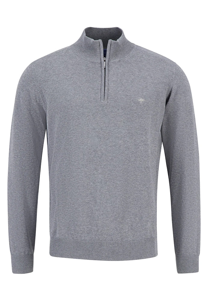 Superfine Troyer Zip Jumper - Steel