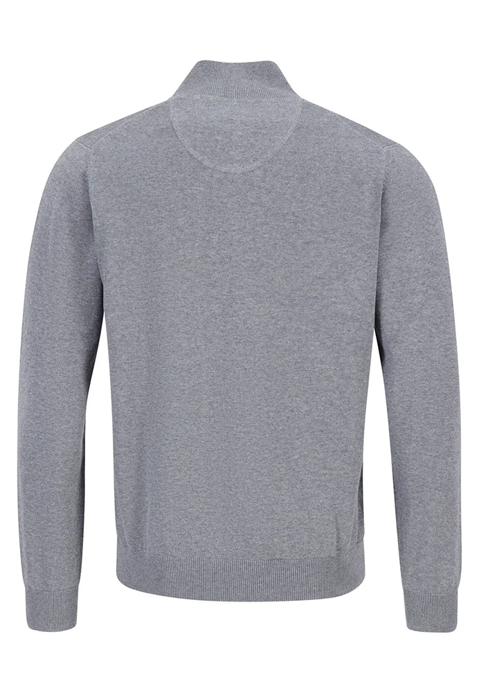 Superfine Troyer Zip Jumper - Steel