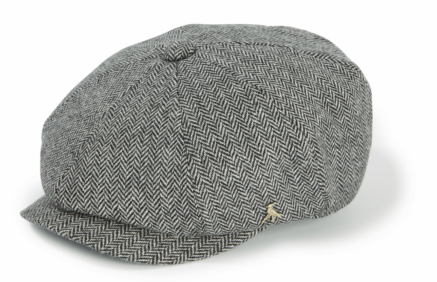 Felsham Tweed Baker Boy Cap - Charcoal