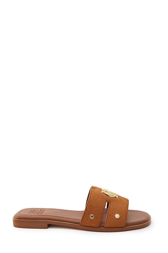 Monogram Slides - Tan