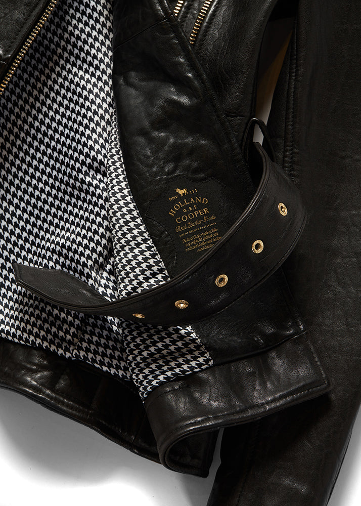 Longline Biker Jacket - Black