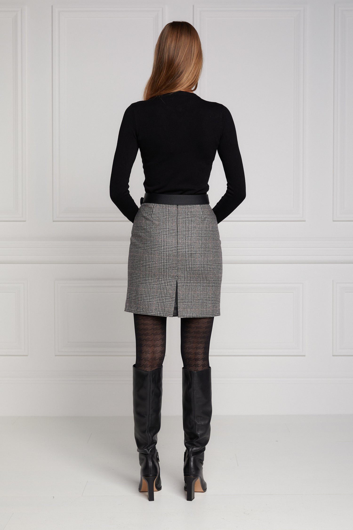Buttoned Knit Crew Neck - Black