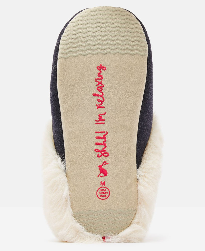 Slippet Luxe Slip On Character Slippers - Navy Reindeer