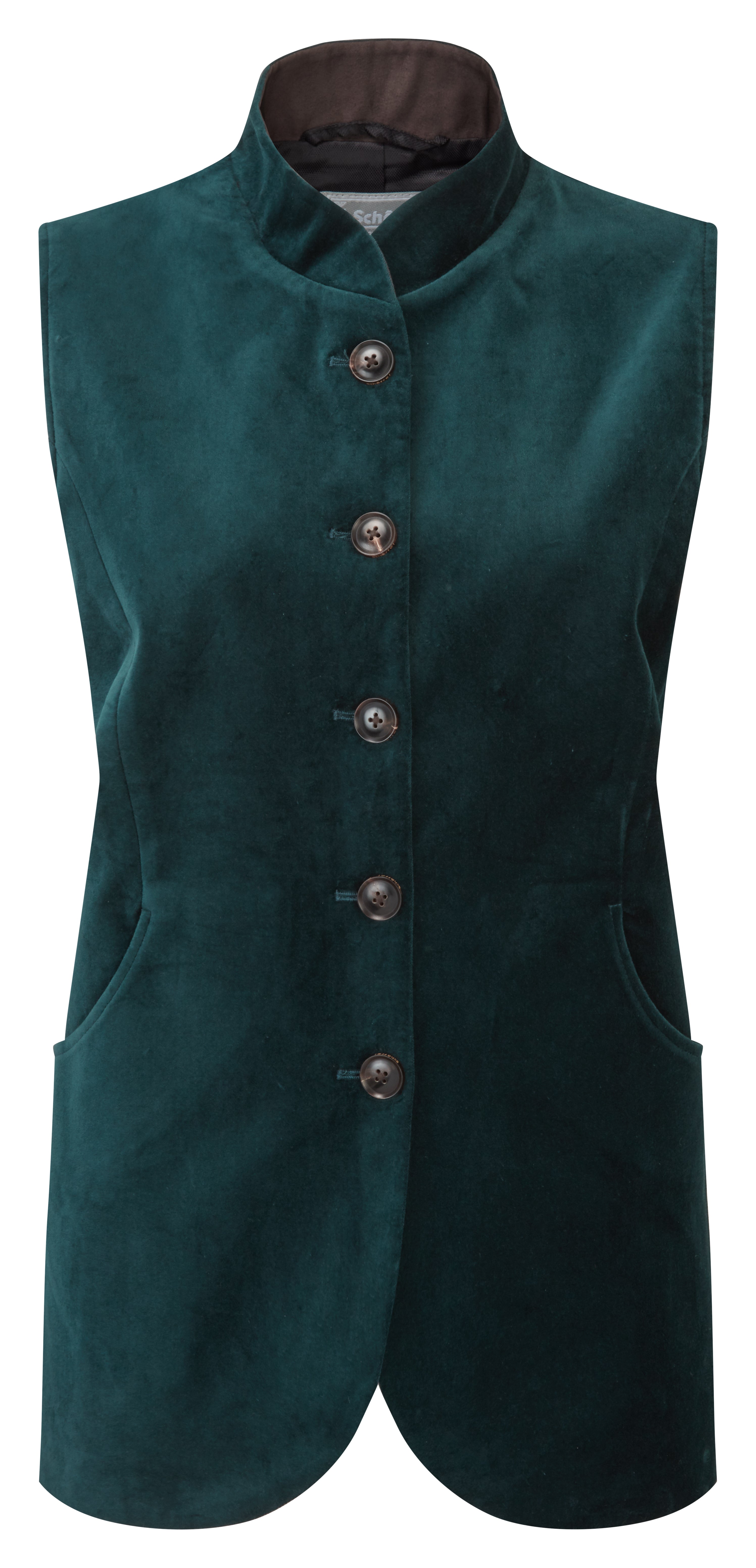 Nehru Velvet Waistcoat - Kingfisher
