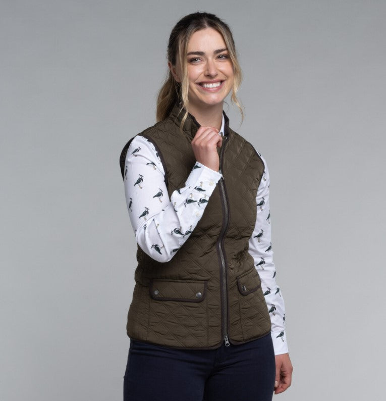 Quilted Gilet - Olive