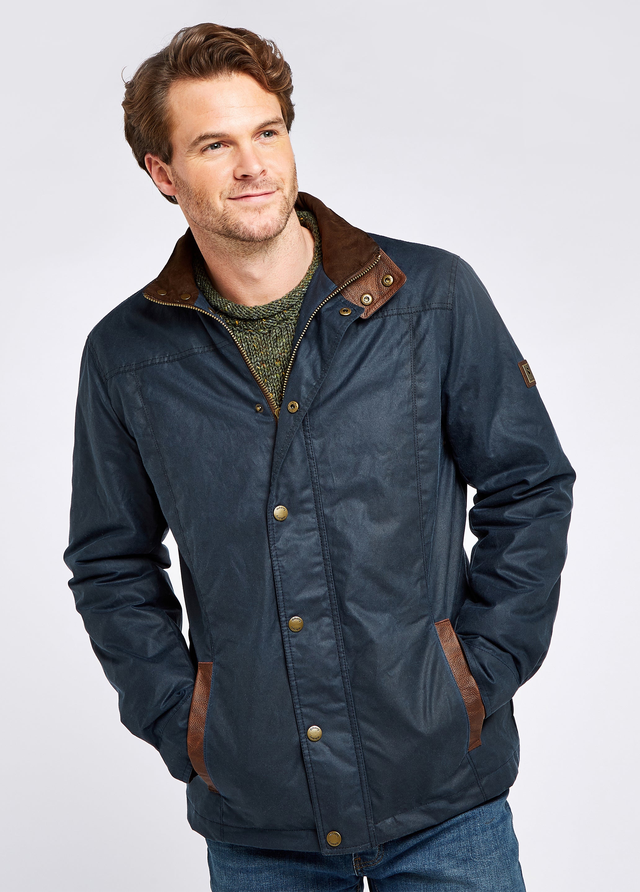 Carrickfergus Waxed Jacket - Ocean Blue