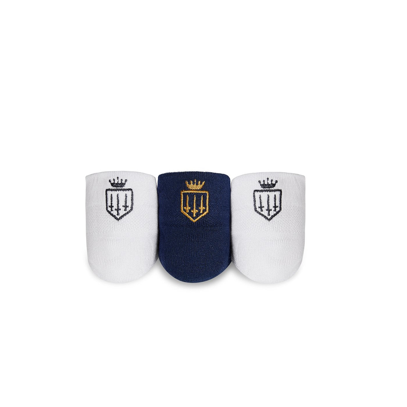 Signature Trainer Socks - White/Navy